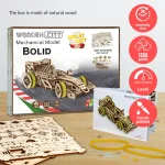 Wooden Puzzle 3D Car Bolid 24