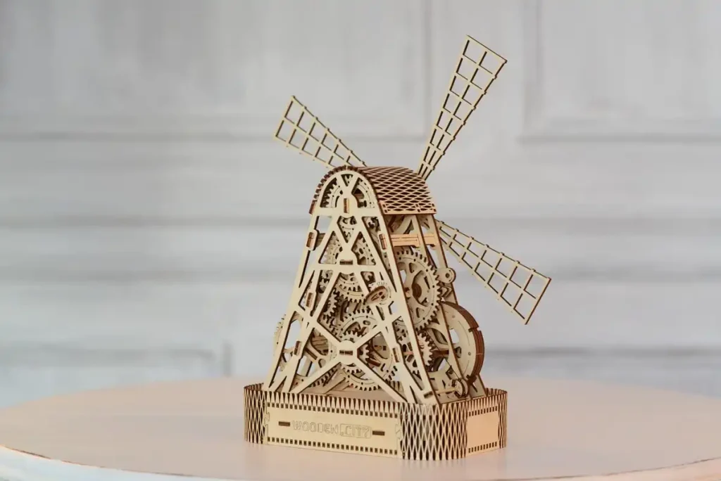 3D Wooden Puzzle - Mill | Wooden.City