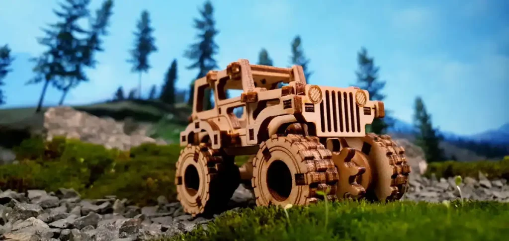 Puzzle drewniane 3D samochód - Monster Truck 1 opis 1