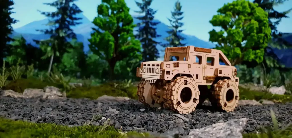 Puzzle drewniane 3D samochód - Monster Truck 2 opis 3