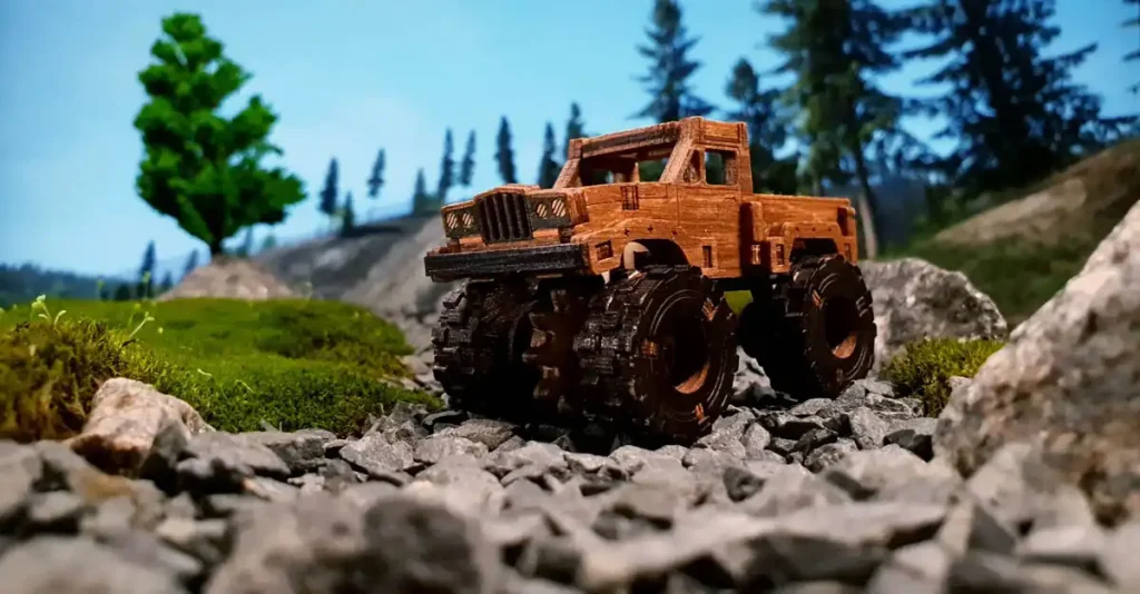 Puzzle drewniane 3D samochód - Monster Truck 3 opis 1