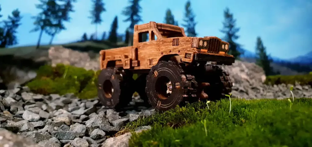 Puzzle drewniane 3D samochód - Monster Truck 3 opis 3
