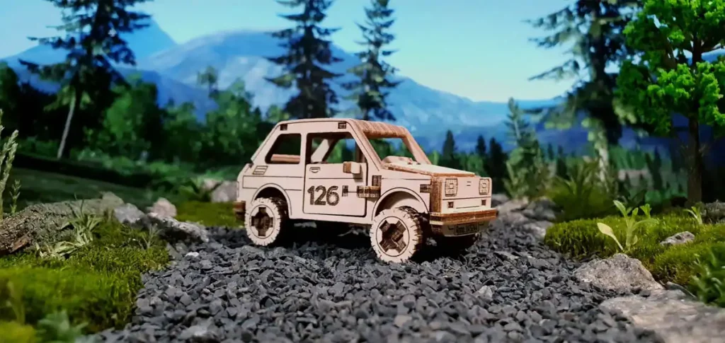 Puzzle drewniane 3D  - Samochód Rajdowy  3 opis 1
