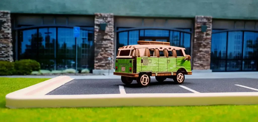 Puzzle drewniane 3D samochód - Retro Ride 1 opis 3