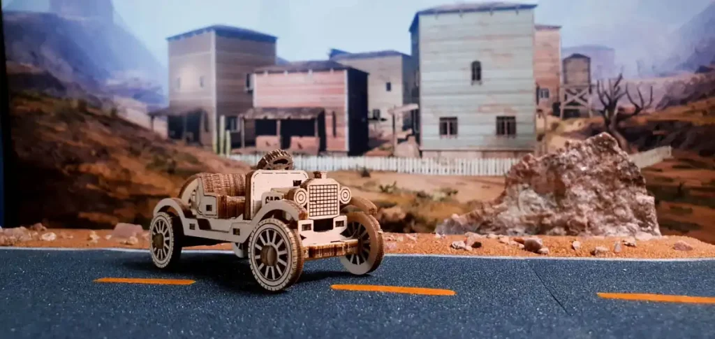 Puzzle drewniane 3D samochód - Retro Ride 2 opis 3