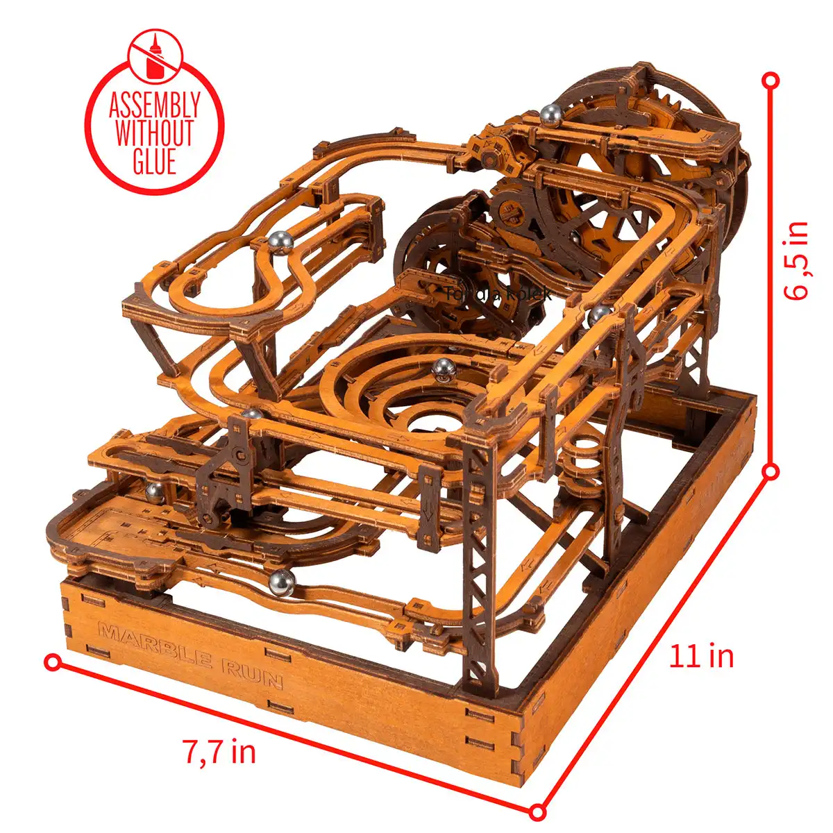 3D Wooden Puzzle - Marble Run