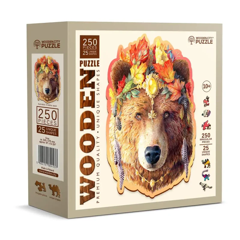 Wooden Puzzle 250 Stylish Bear 7