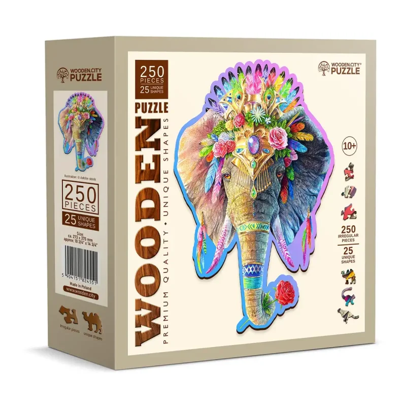 Wooden Puzzle 250 Elegant Elephant 7
