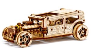 3D wooden car puzzle Hot Rod
