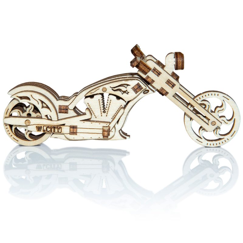 Wooden Puzzle 3D Motorbike Chopper Widget 2