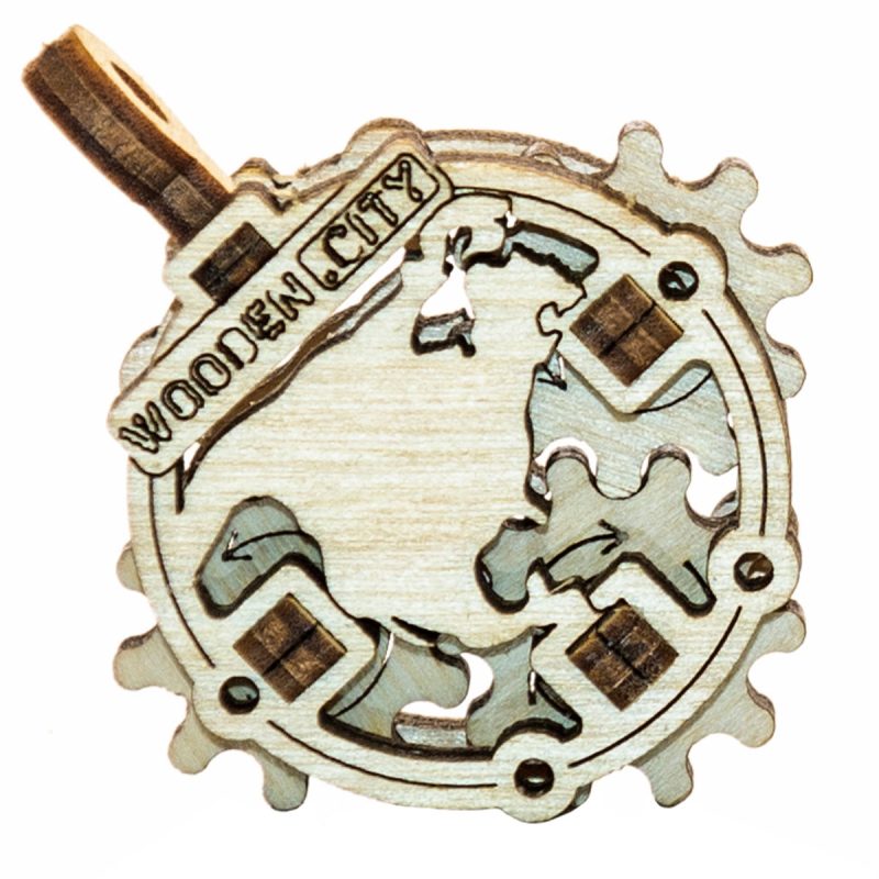 Wooden Puzzle 3D Travel Widgets Continents - 6