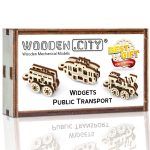 Wooden Puzzle 3D Car Widgets Public Transport -2