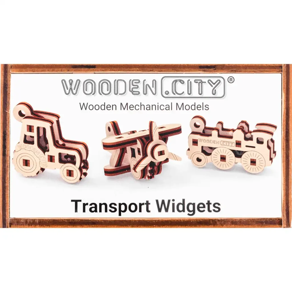 Wooden 3D Puzzle Transport Widgets opis 4
