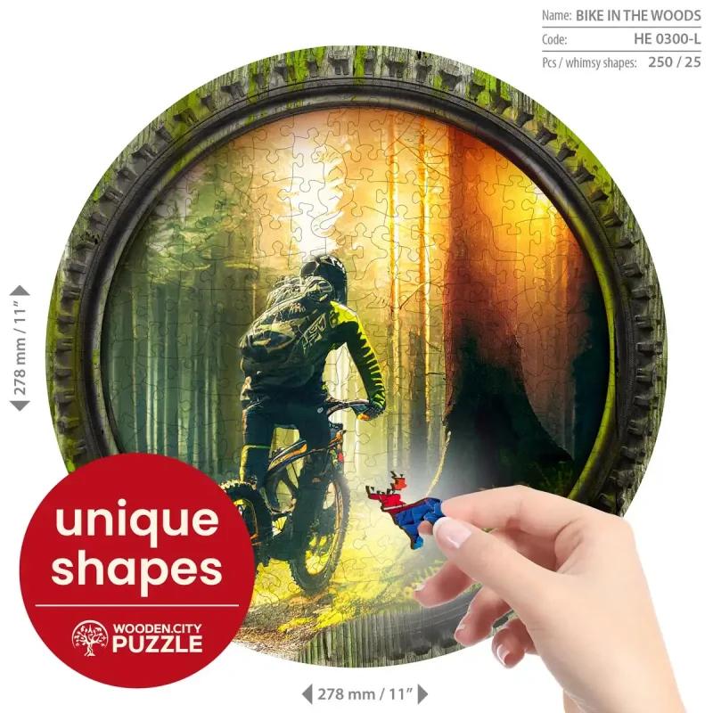 Wooden Puzzle 250 Bike In The Woods 8