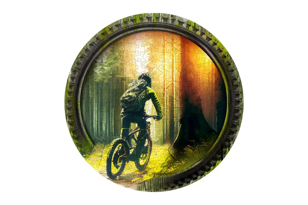 Puzzle Drewniane 250 Bike In The Woods Opis 4