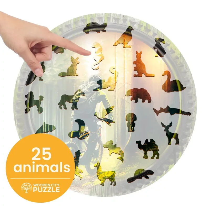 Wooden Puzzle 250 Bike In The Woods 6