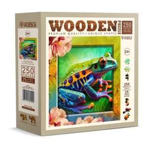 Wooden Puzzle 250 Colorful Frog