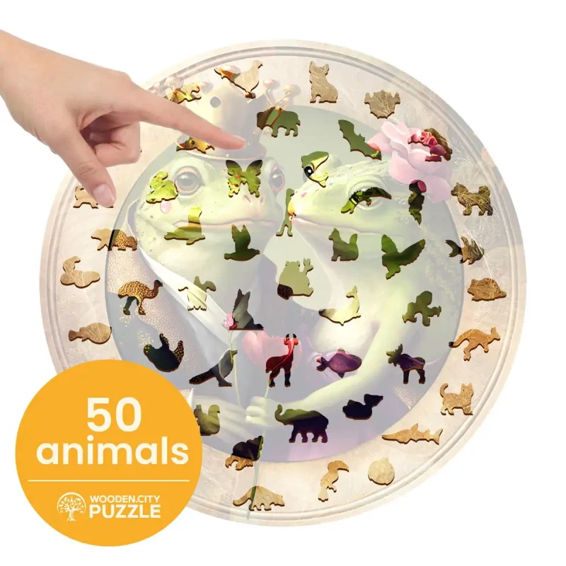 Wooden Puzzle 500 Love And Frogs 6