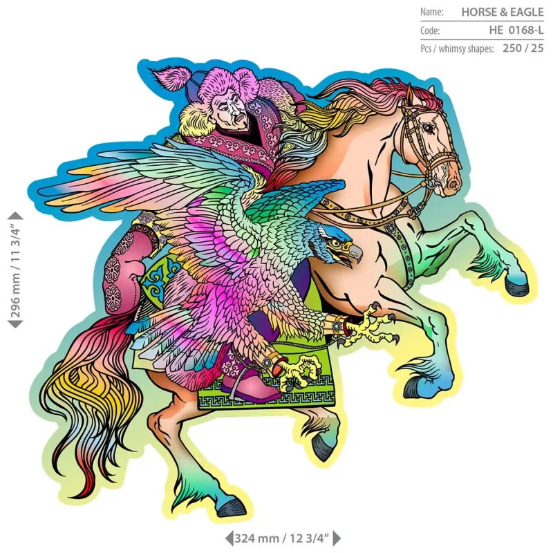 Wooden Puzzle 250 Horse & Eagle 6