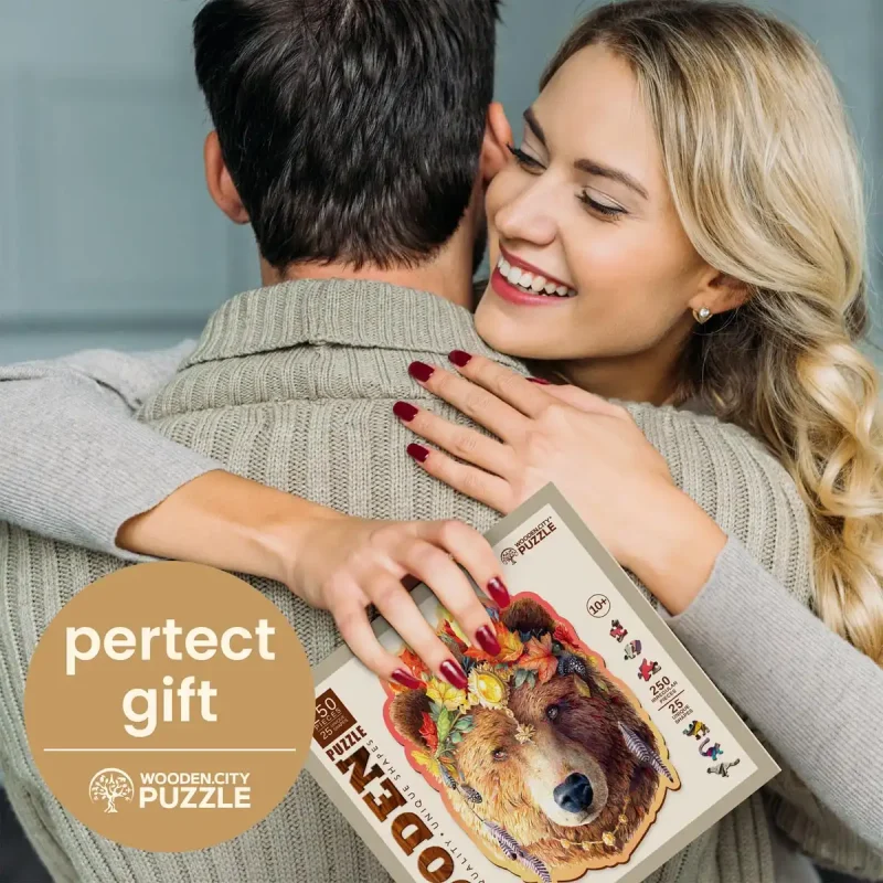 Wooden Puzzle 250 Stylish Bear 1