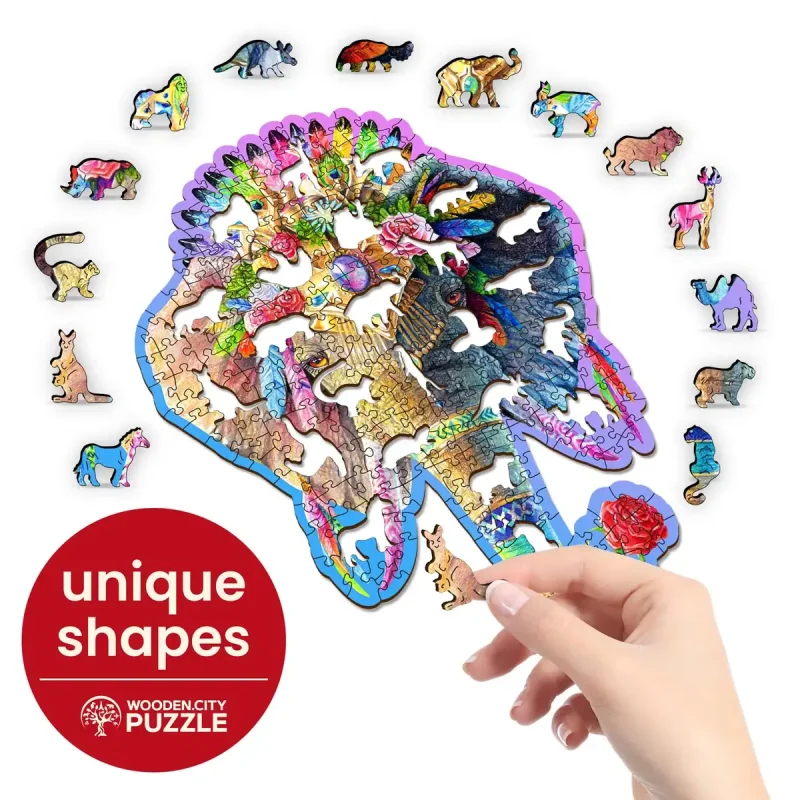 Wooden Puzzle 250 Elegant Elephant 4