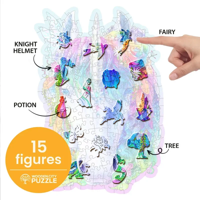 Wooden Puzzle 150 Stylish Unicorn 5