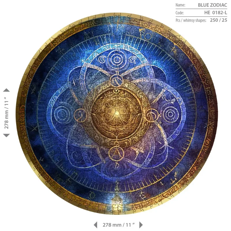 Wooden Puzzle 250 Blue Zodiac 6