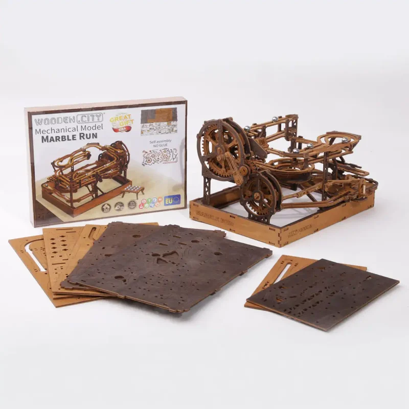 3D Wooden Puzzle - Marble Run 15