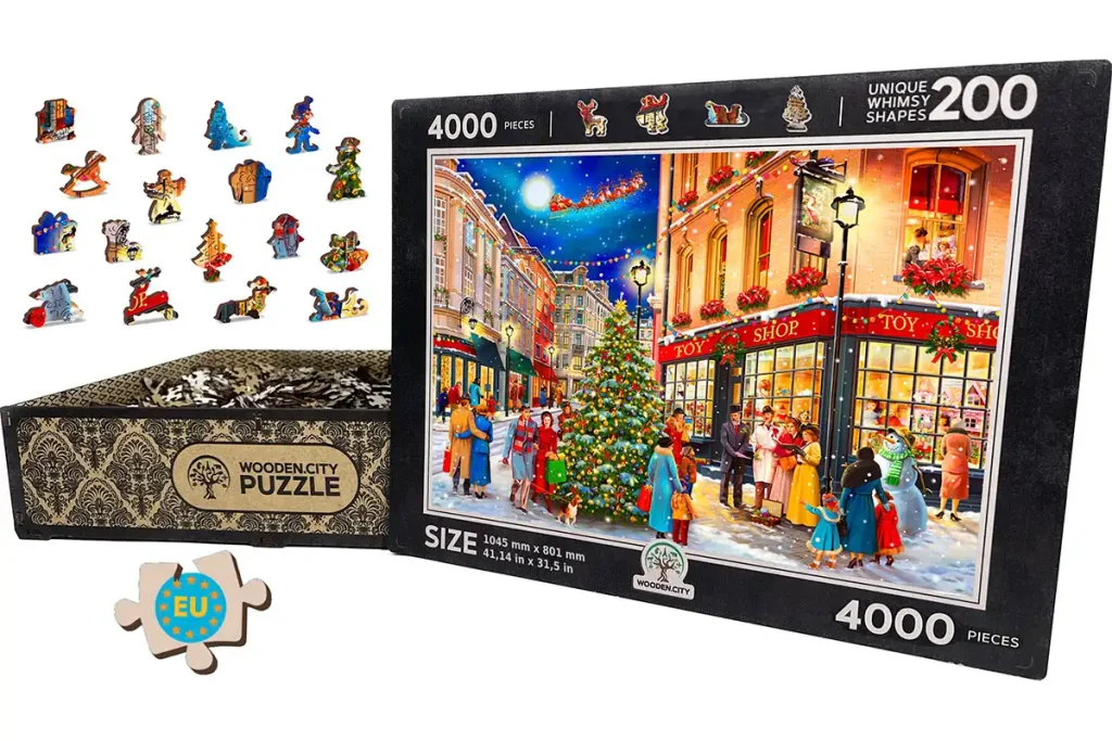 Wooden Puzzle 4000 Christmas Street opis 11