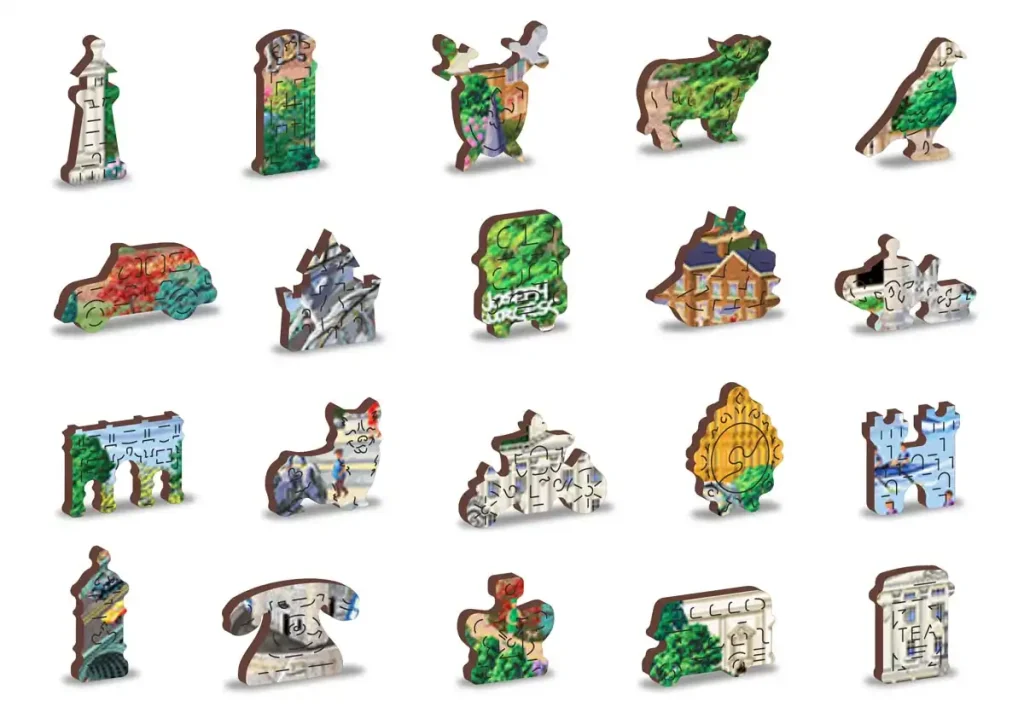 Puzzle en Bois Merveilles de Londres 1000 Pièces Opis 5