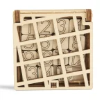 Wooden Puzzle 3D Game Brain Teasers IQ Fifteen Puzzle 7