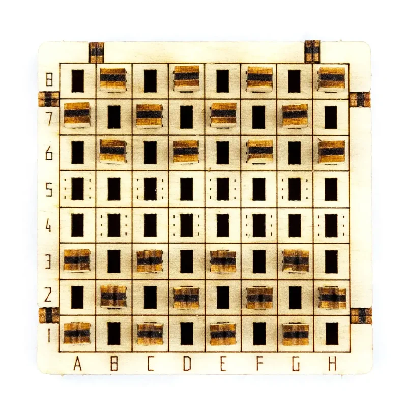 Wooden Puzzle 3D Game Checkers 6