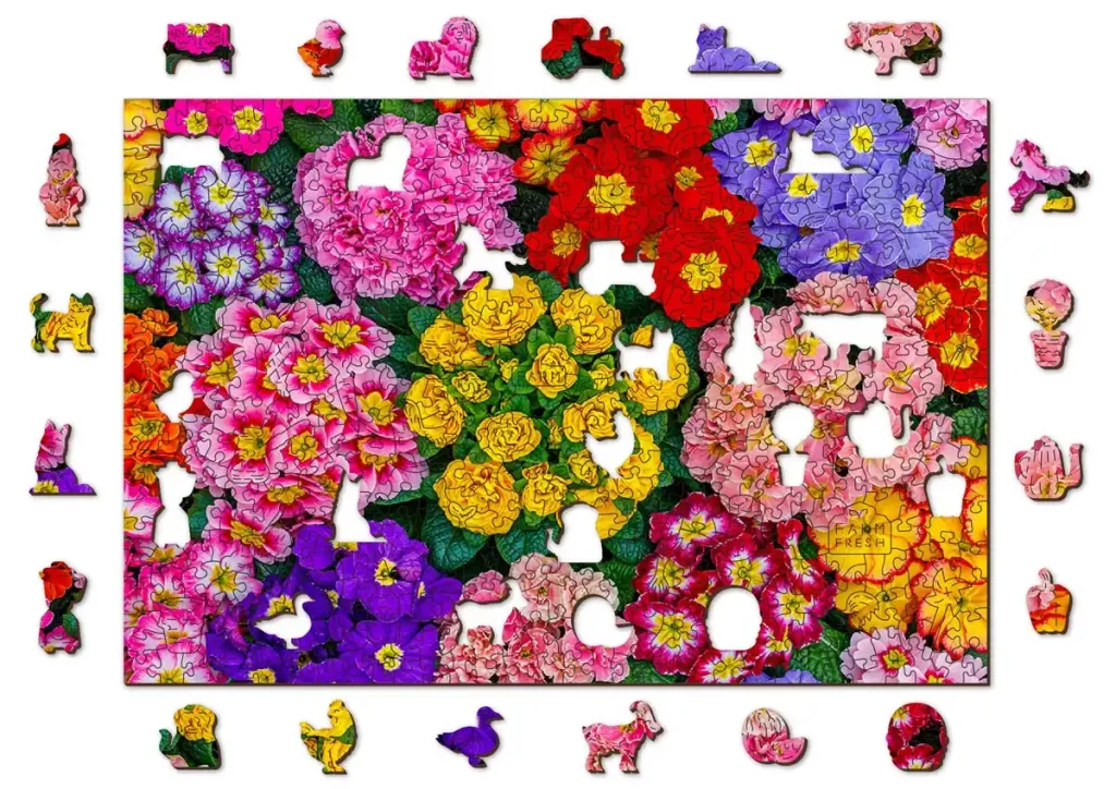 Puzzle Drewniane 500 Blooming Flowers opis 1