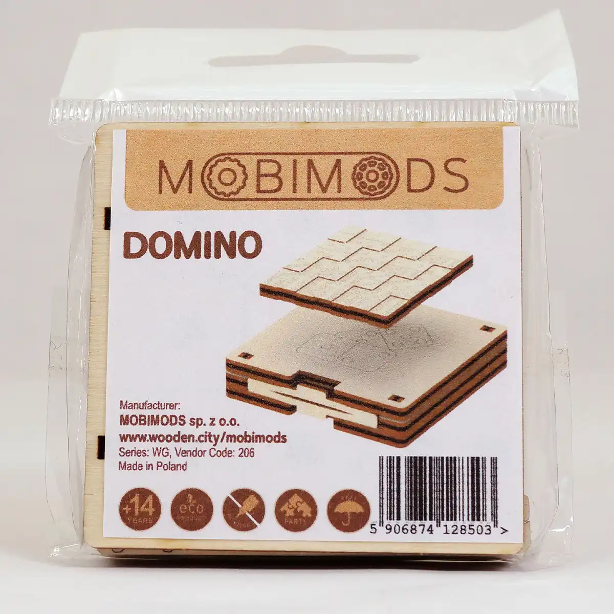 3D Wooden Game Puzzle - Domino