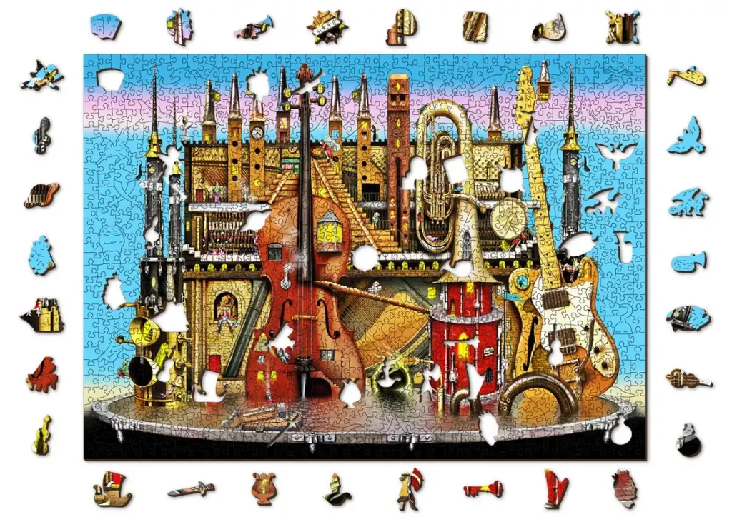 Puzzle Drewniane 1000 Music Castle opis 1