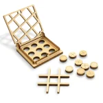 Wooden Puzzle 3D Game Tic Tac Toe 2 3