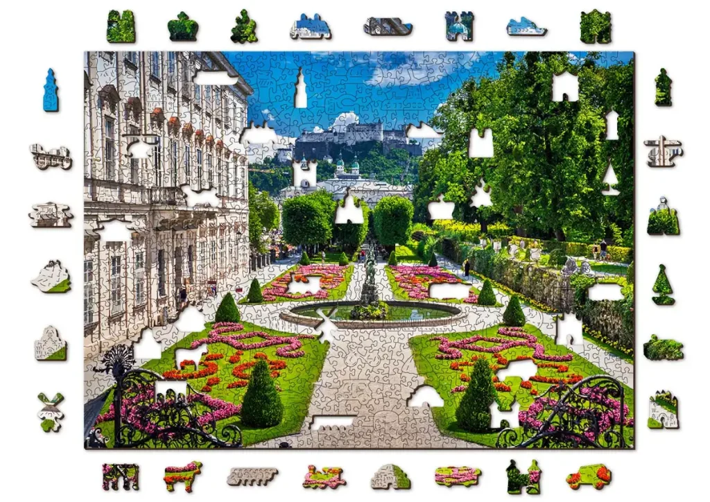 Puzzle en Bois Palais de Mirabell et Forteresse de Salzbourg 1000 Pièces Opis 9