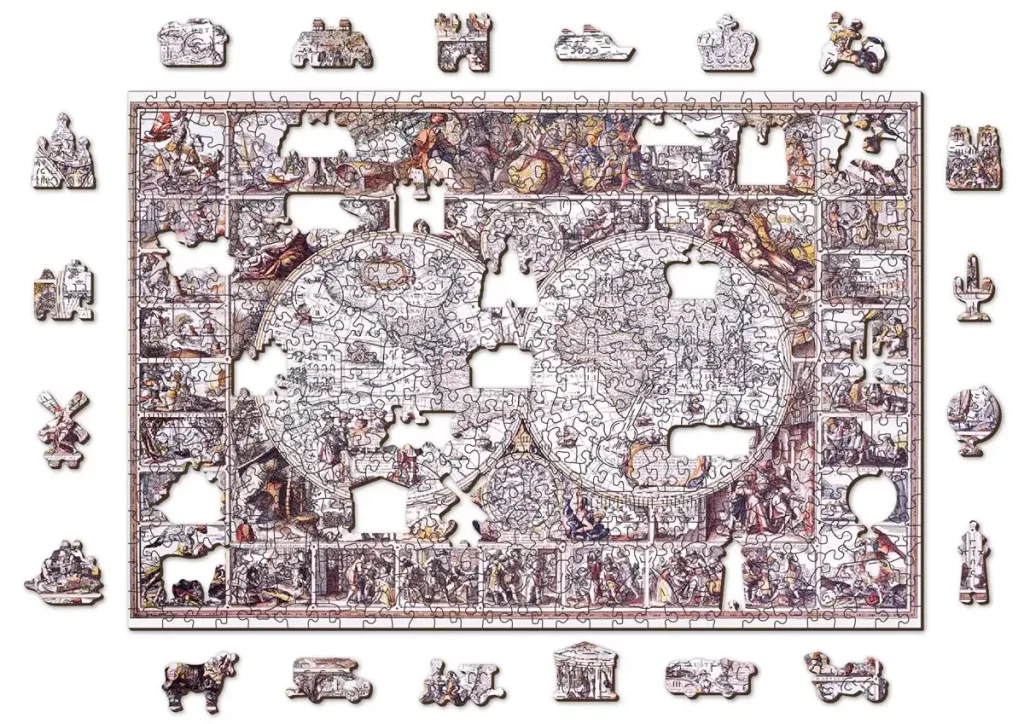 Puzzles en bois 500 Carte de l'Âge des Découvertes Opis 8