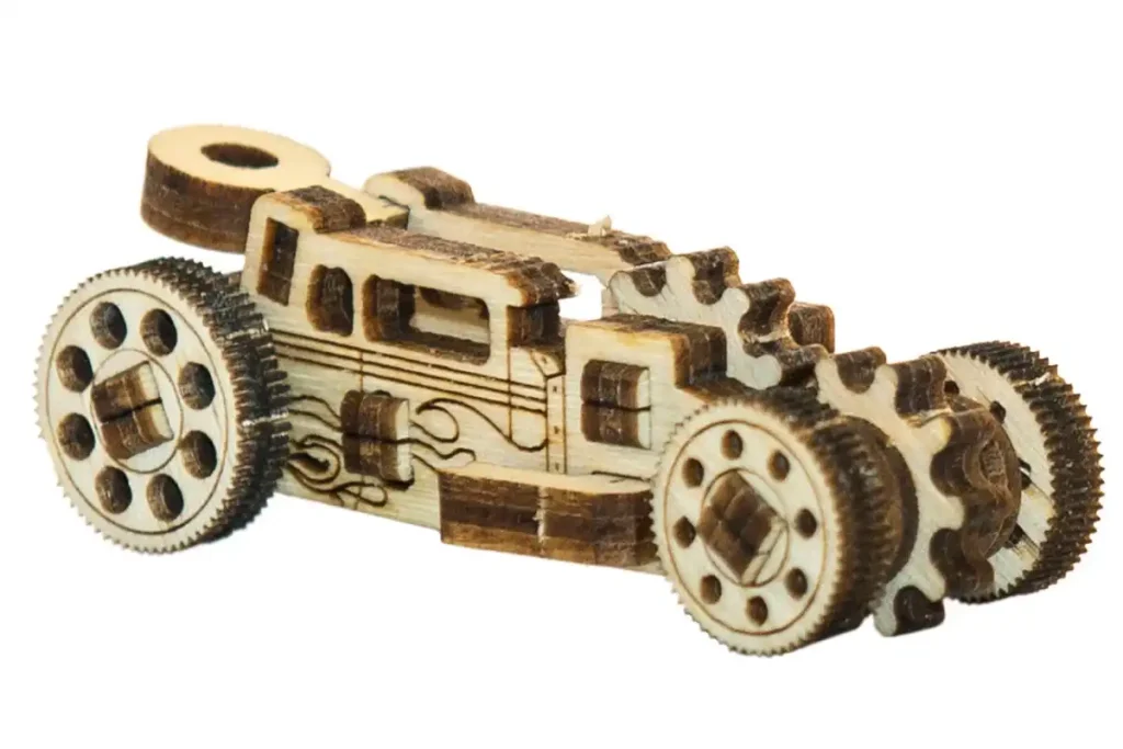 Puzzle 3D drewniane - Samochody Wyścigowe Opis 1