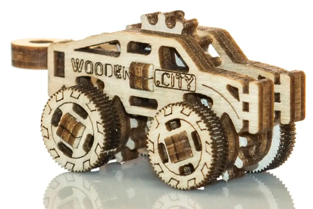Puzzle 3D drewniane - Breloki Samochody Ciężarowe Opis 2