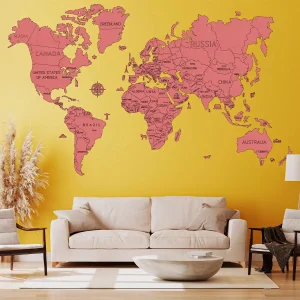 Wooden Map Puzzle 3D World World Map Colour XXL 3