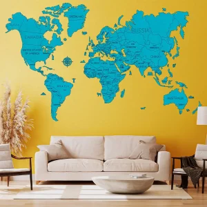 Wooden Map Puzzle 3D World World Map Colour XXL 2
