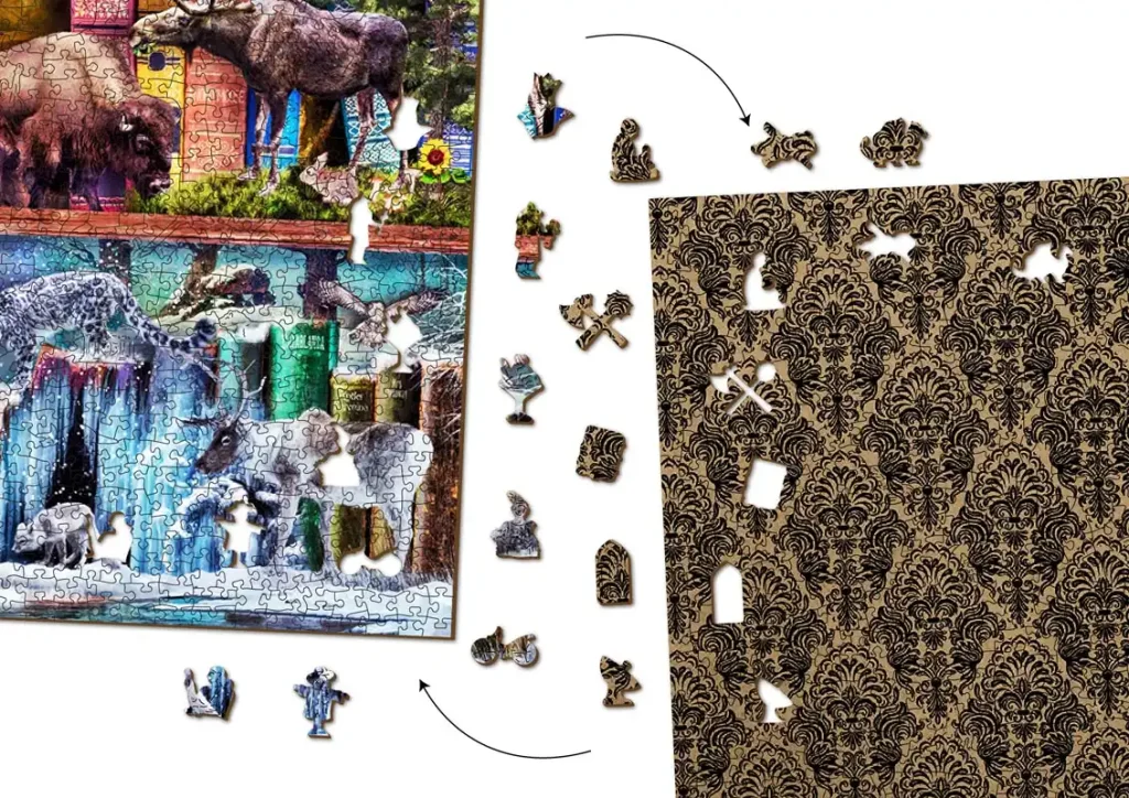 Drewniane puzzle w kształcie zwierząt 4000 The Amazing Animal Kingdom 12