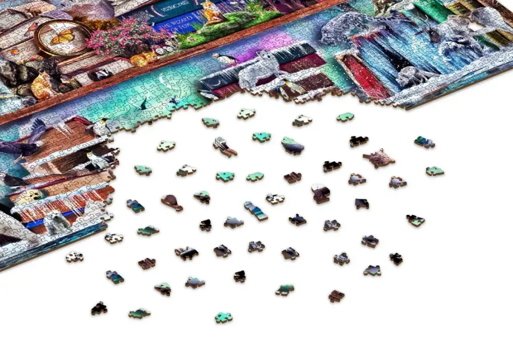 Drewniane puzzle w kształcie zwierząt 4000 The Amazing Animal Kingdom 7