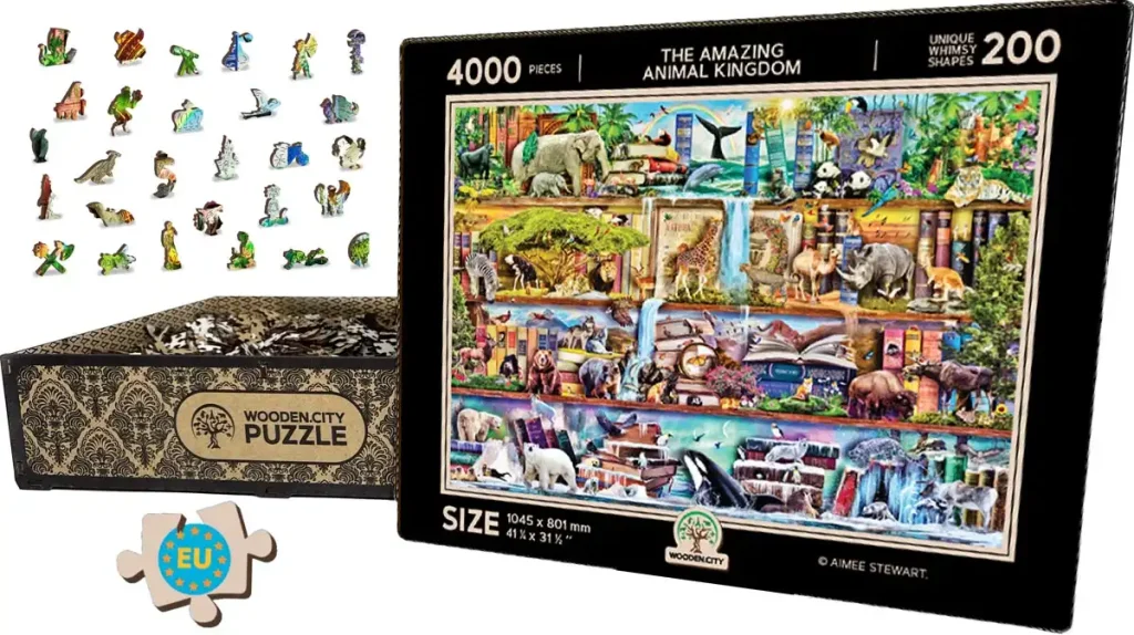 Drewniane puzzle w kształcie zwierząt 4000 The Amazing Animal Kingdom 2
