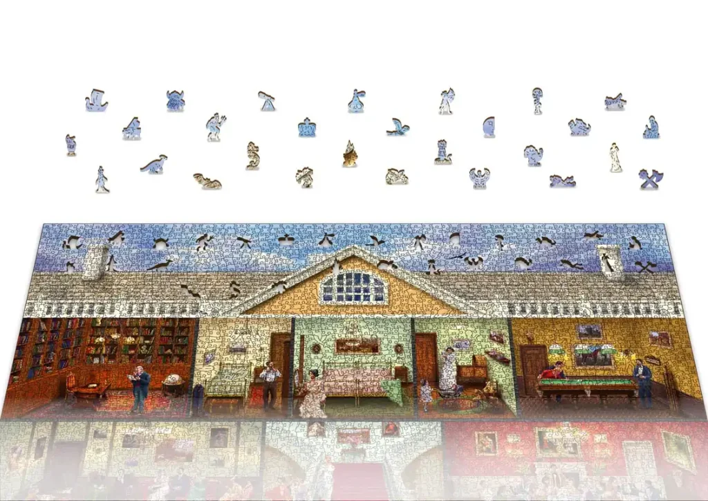 Puzzle Drewniane 4000 Wiktorianska Rezydencja Opis 8