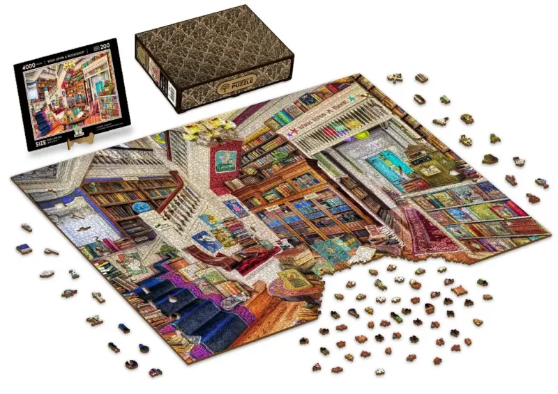 Wooden Puzzle 4000 Wish Upon A Bookshop 9