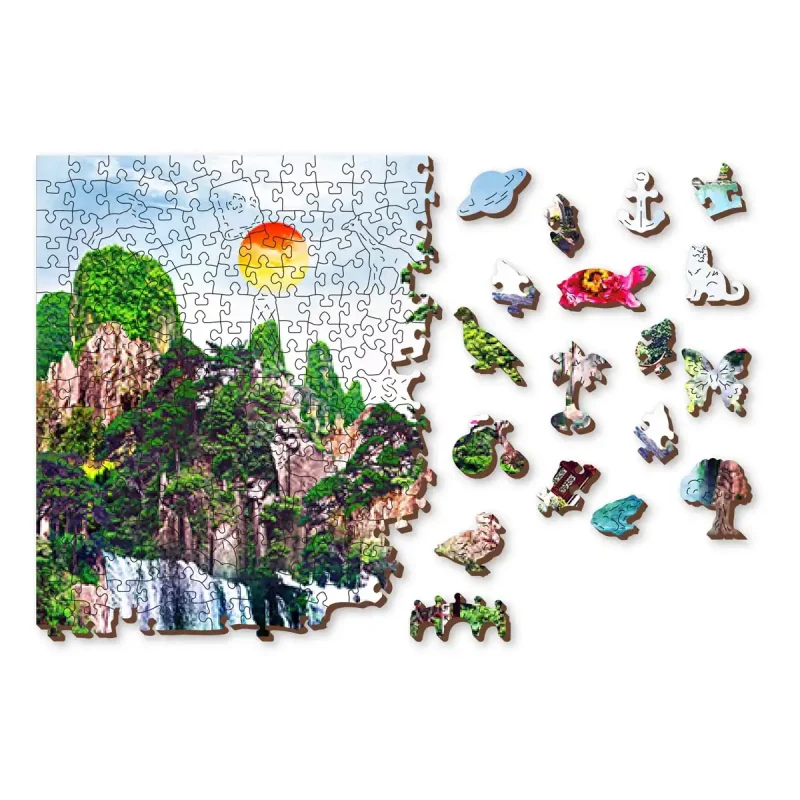 Wooden Puzzle 2000 Waterfalls In Japanese Garden 1