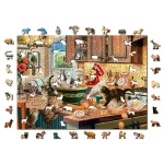 Wooden Puzzle 1000 Kitten Kitchen Capers 8