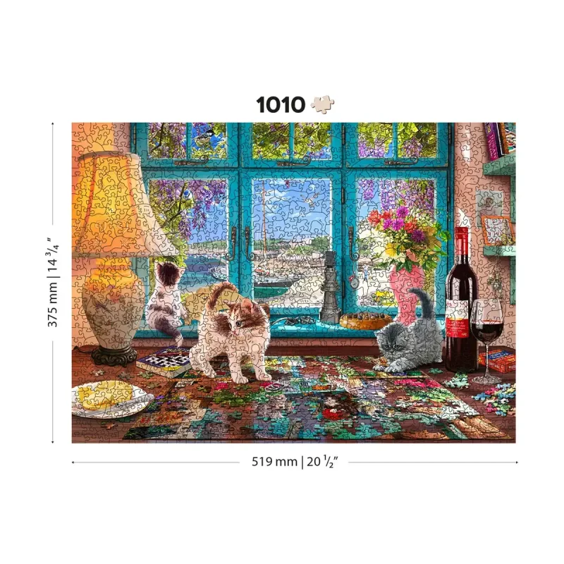 Wooden Puzzle 1000 Puzzler'S Desk 7